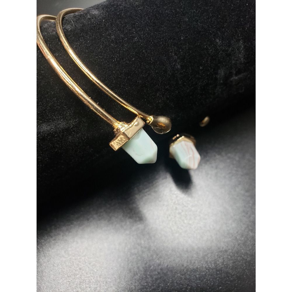 Gold bangle Faux Gemstone bracelets